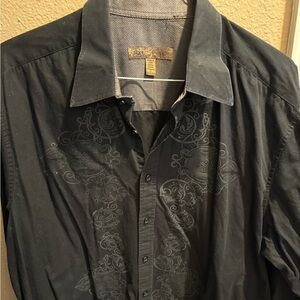 COPY - Bhie Shirt Mens Long Sleeve Fashion Design Flip Cuff